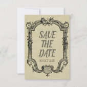 Green Black  Classic Wedding Save The Date (Voorkant)