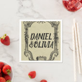 Green Black  Classic Wedding Servet (Insitu)