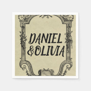 Green Black  Classic Wedding Servet