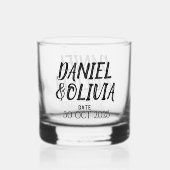 Green Black Classic Wedding Whisky Glas (Voorkant)