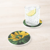 Green Black Eyed Susan Floral Onderzetter (Zijkant)