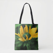 Green Black Eyed Susan Flower Abstract Tote Bag (Voorkant)
