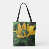 Green Black Eyed Susan Flower Abstract Tote Bag (Achterkant)