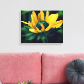Green Black Eyed Susan Flower Canvas Afdruk (Insitu (Woonkamer))