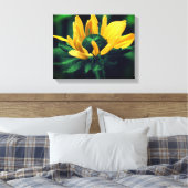 Green Black Eyed Susan Flower Canvas Afdruk (Insitu (Slaapkamer))