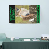 Green Black Gefeliciteerd Afstuderen Spandoek (Beurs)