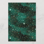 Green Black Glitter 5x7" Wedding Menu (Achterkant)