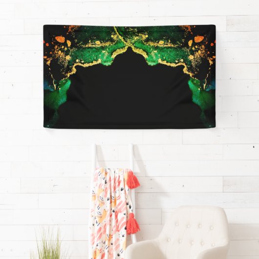 Green Black Gold Artistic Backdrop Banner (Insitu)