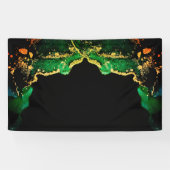 Green Black Gold Artistic Backdrop Banner (Horizontaal)