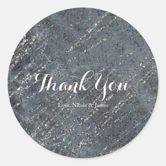 Green Black Grey Modern Marble Designer Chic Ronde Sticker (Voorkant)