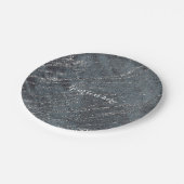 Green Black Grey Modern Marmer Designer Chic Papieren Bordje (Gekanteld)