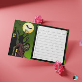 Green & Black Happy Halloween Spooky Briefkaart