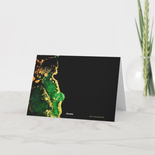 Green Black Hartelijk dank Bedankkaart (Achterkant)