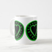 Green Black Heart Graffiti 2 Valentijnsdag Mok (Voorkant links)