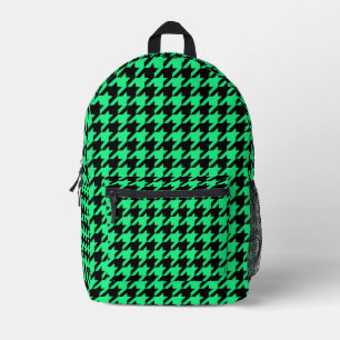 Green Black Houndstooth-controle Bedrukte Rugzak
