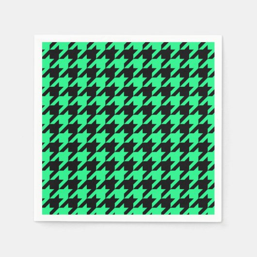 Green Black Houndstooth-controle Servet (Voorkant)