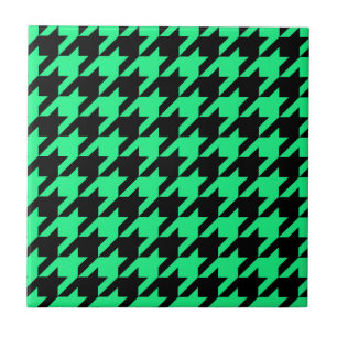 Green Black Houndstooth-controle Tegeltje