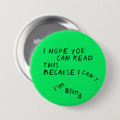 Green Black Joke Eye Doctor Button (Voorkant /achterkant)