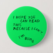 Green Black Joke Eye Doctor Button (Voorkant)
