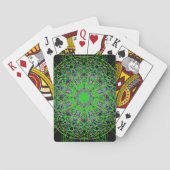 Green Black Kaleidoscope Mandala Art Speelkaarten (Achterkant)