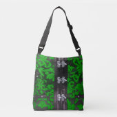 Green Black Lace Steampunk Cross Body Canvas tas (Voorkant)