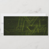 Green & Black Light Glow Birthday Party Ticket Kaart (Achterkant)