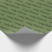 Green Black Merry-kerstpatroon Cadeaupapier (Hoek)