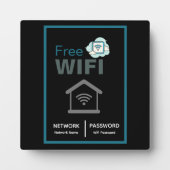 Green Black Minimalist Free Wifi Network Internet Fotoplaat (Voorkant)