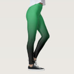 Green Black Ombre Leggings<br><div class="desc">Een eenvoudig ombre patroon,  gradiëntkleur vervaagt van groen tot zwart.</div>