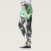 Green Black Paint Splat Leggings (Links)