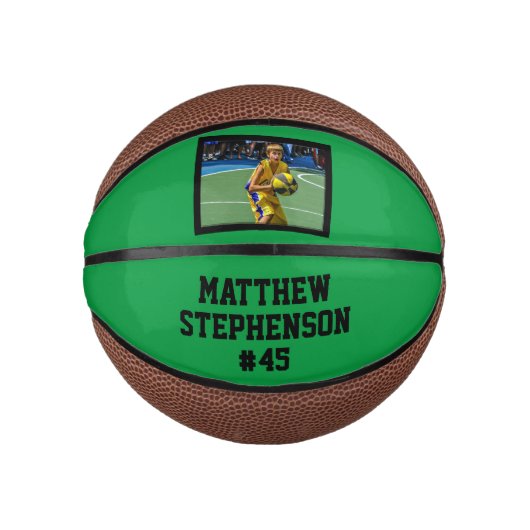 Green Black Photo Basketball Ball Basketbal (Voorkant)