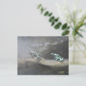 Green & Black Poison Dart Frog # 6 Briefkaart (Staand voorkant)