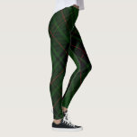 Green Black Red Trendy Diagonal Tartan Pset Leggings<br><div class="desc">Groene,  zwarte en rode kleurendy diagonale tartan-vlakleggings.</div>