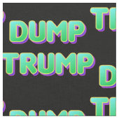 Green Black Retro Dump Trump Stof (Close Up)
