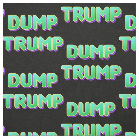 Green Black Retro Dump Trump Stof (Swatch)