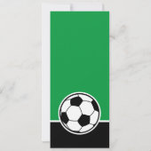 Green Black Soccer Ticket Birthday Party Foto Kaart (Achterkant)