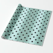 Green Black Spot ELEGANT BIRTHDAY WEDDING WRAP Cadeaupapier (Uitgerold)