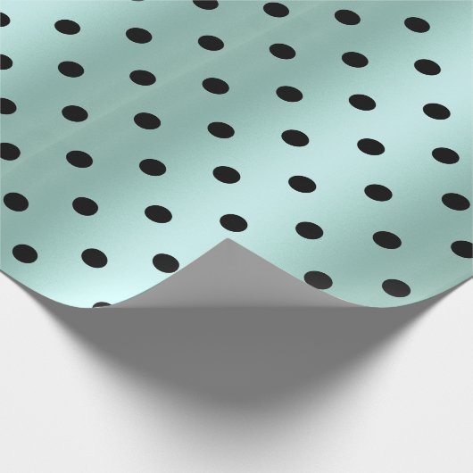 Green Black Spot ELEGANT BIRTHDAY WEDDING WRAP Cadeaupapier (Hoek)