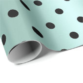 Green Black Spot ELEGANT BIRTHDAY WEDDING WRAP Cadeaupapier (Rol Hoek)