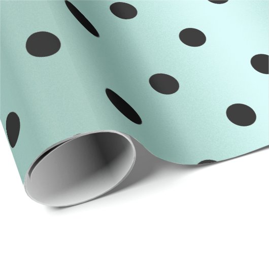 Green Black Spot ELEGANT BIRTHDAY WEDDING WRAP Cadeaupapier (Rol Hoek)