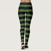 Green Black Striped Witch Halloween Legging (Achterkant)