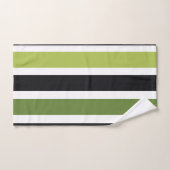 Green Black Stripes Bad Handdoek (Handdoek)