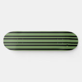 Green Black Stripes Pattern Persoonlijk Skateboard (Horizontaal)