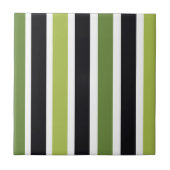 Green Black Stripes Tegeltje (Voorkant)