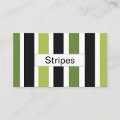 Green Black Stripes Visitekaartje (Voorkant)