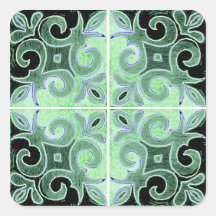 Green Black Swirl geïnspireerd door de Portugese A