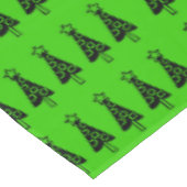 Green Black Trees Merry-kersttafelkleed Tafelkleed (Gekanteld)
