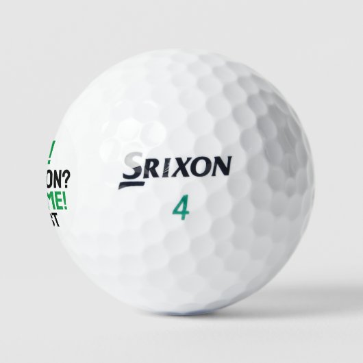 Green Black Typography Funny Lost Golf Ball Golfballen (Logo)