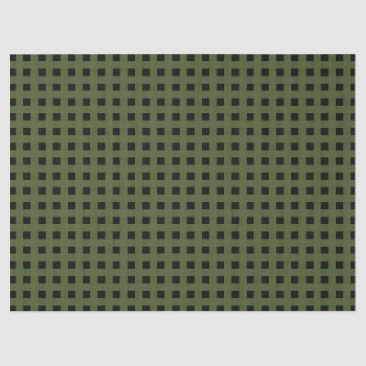 Green Black Weave Pattern Tissuepapier (Voorkant)