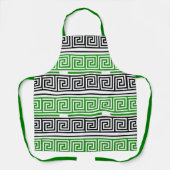 Green Black White Greek Key Fret Pattern Design  Schort (Voorkant)